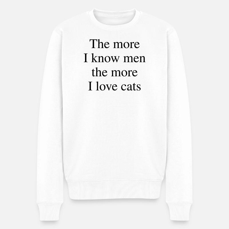 Plus j’aime les chats - Pull Premium bio Homme - blanc