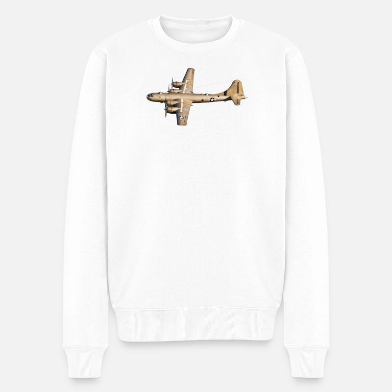 B-29 Superfortress - Männer Premium Bio Pullover - Weiß