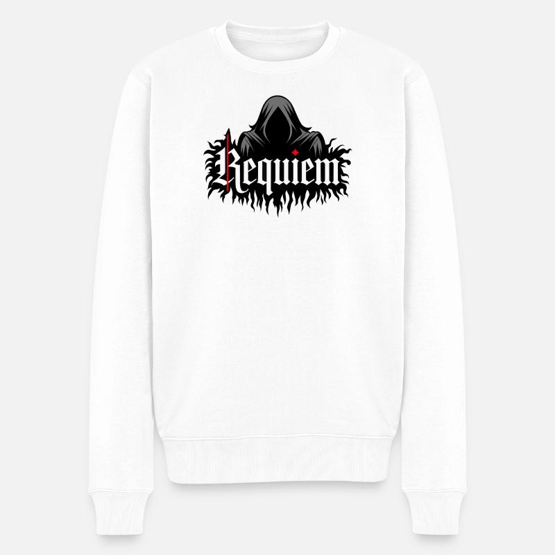 Requiem - Männer Premium Bio Pullover - Weiß