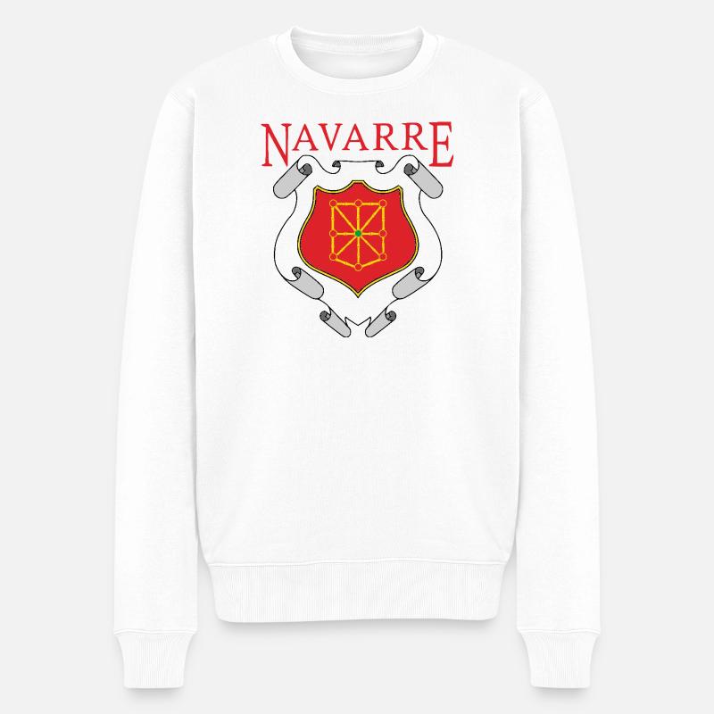 Navarra - Männer Premium Bio Pullover - Weiß
