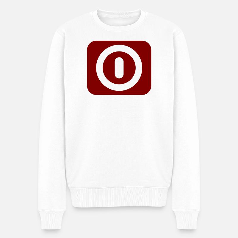 Power - Männer Premium Bio Pullover - Weiß