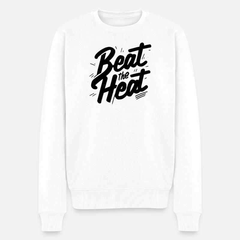 Beat the heat - Männer Premium Bio Pullover - Weiß