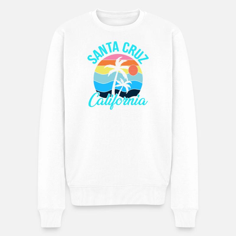 Santa Cruz California - Männer Premium Bio Pullover - Weiß