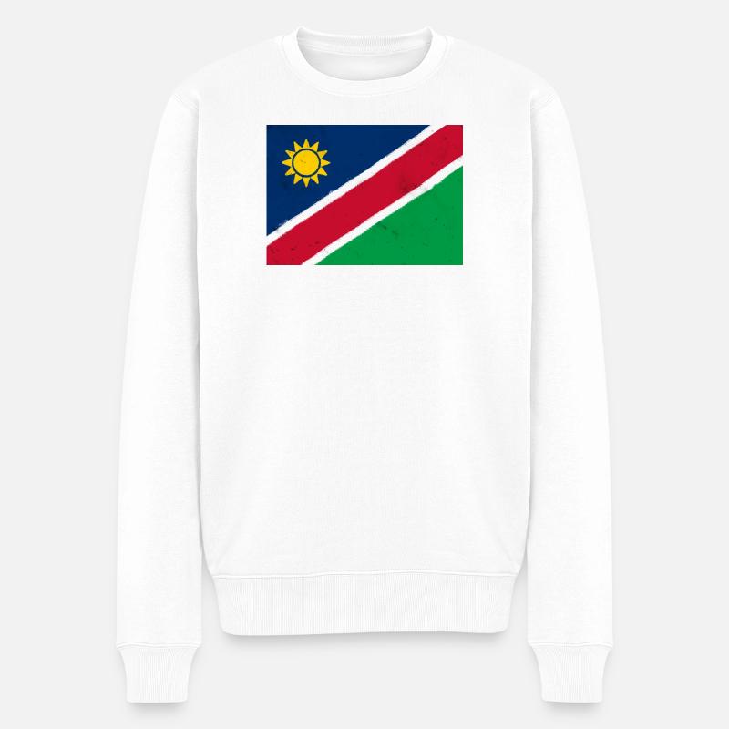 Drapeau de la Namibie - Pull Premium bio Homme - blanc