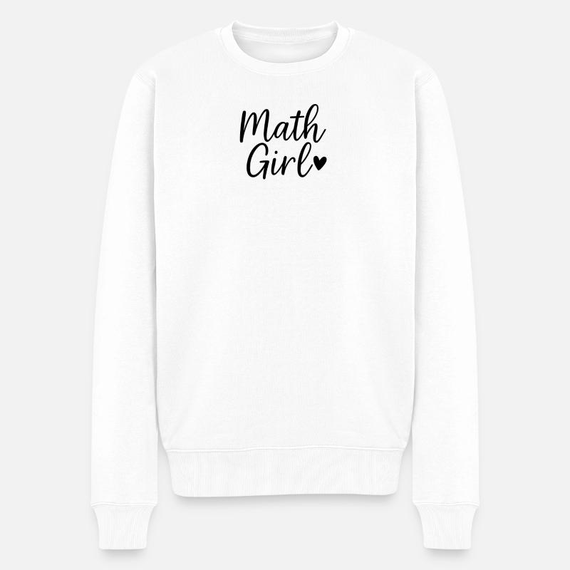 mathFille - Pull Premium bio Homme - blanc