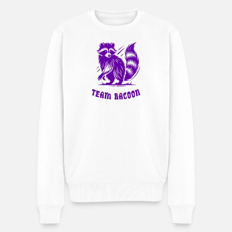 Team Waschbär - Männer Premium Bio Pullover - Weiß