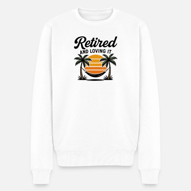 Retraite paisible au soleil - Pull Premium bio Homme - blanc