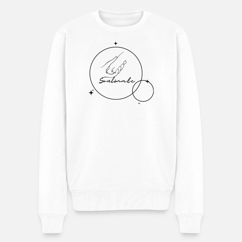 Soulmate - Männer Premium Bio Pullover - Weiß