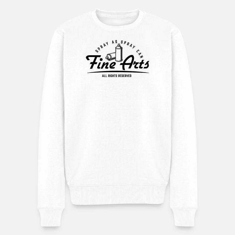Spray as spray can - Fine Arts - Männer Premium Bio Pullover - Weiß