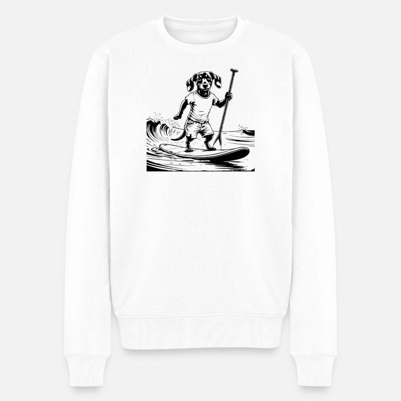 SUP SURF - Pull Premium bio Homme - blanc