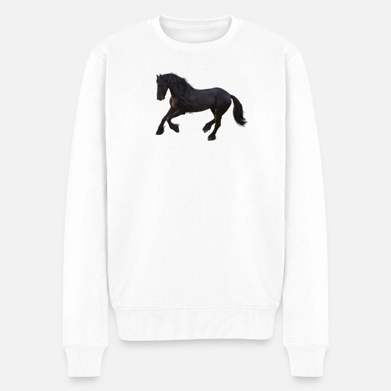 Cheval - Pull Premium bio Homme - blanc