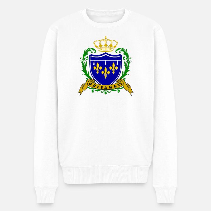 Orléans - Männer Premium Bio Pullover - Weiß