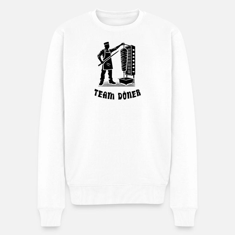Team Döner - Männer Premium Bio Pullover - Weiß