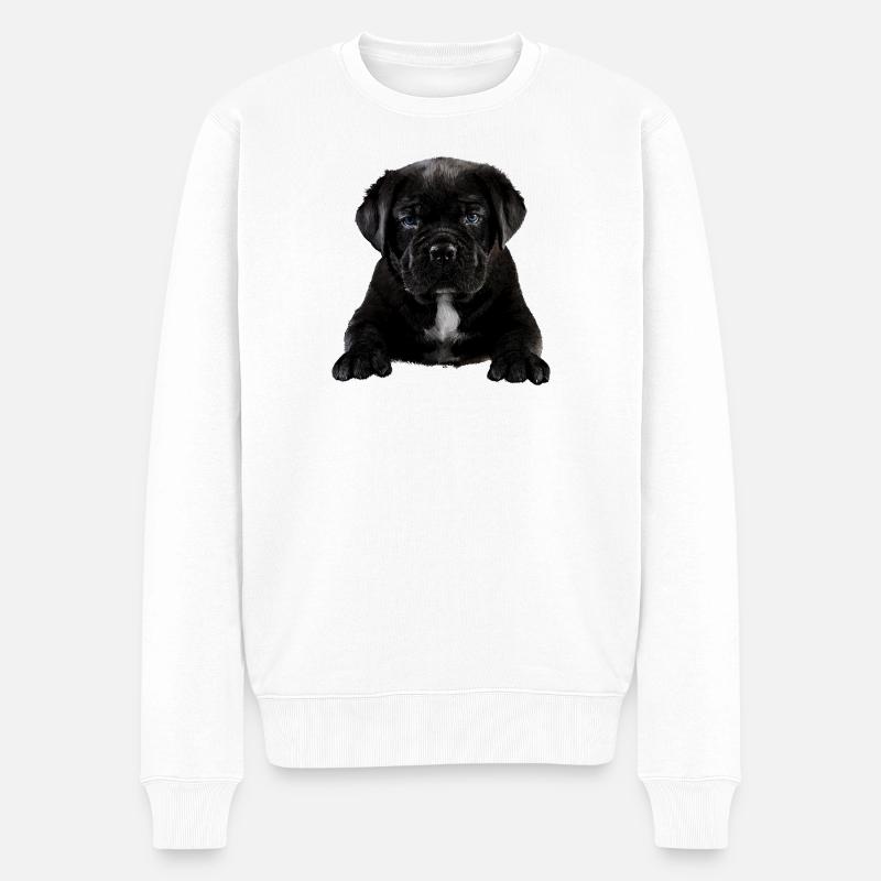 Welpe - Männer Premium Bio Pullover - Weiß