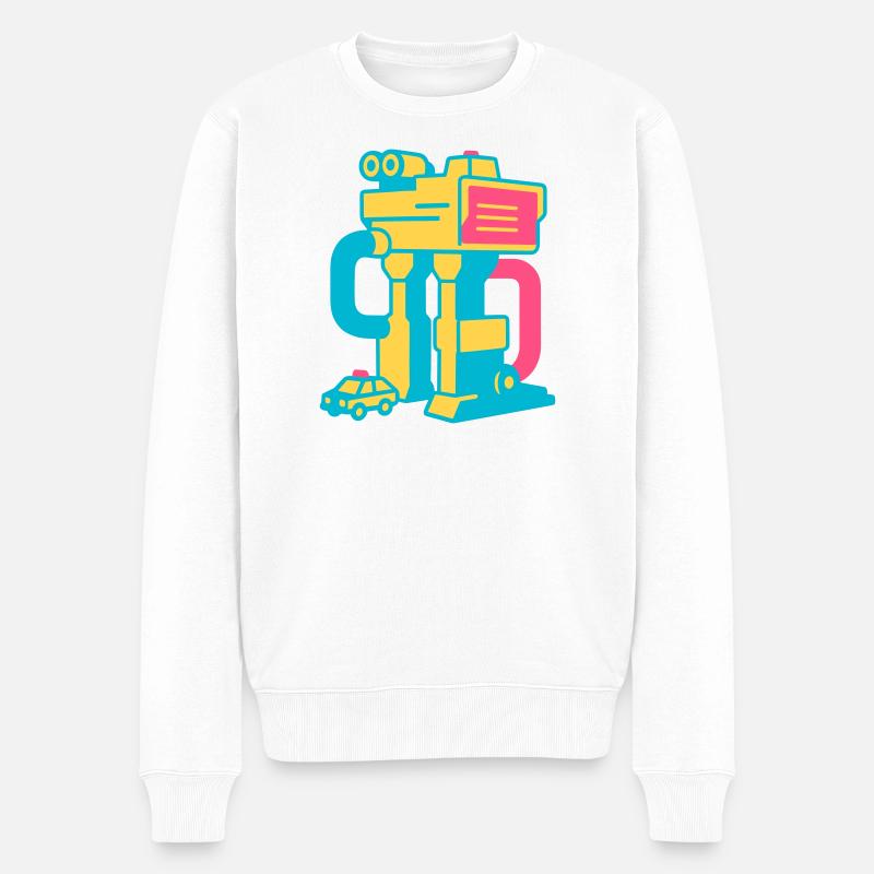 Pop Art Toy Set - Männer Premium Bio Pullover - Weiß