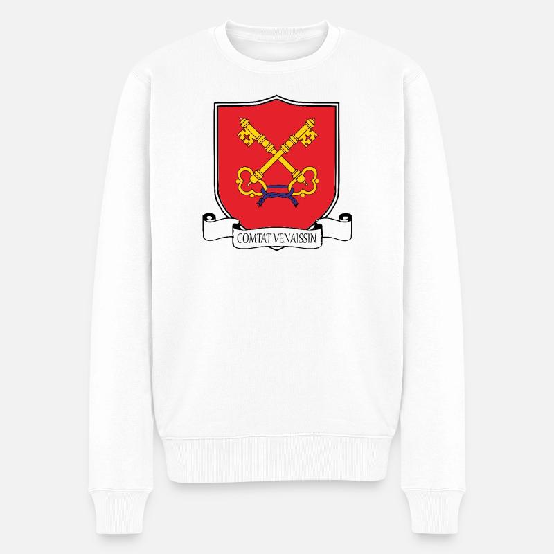Comtat Venaissin - Männer Premium Bio Pullover - Weiß