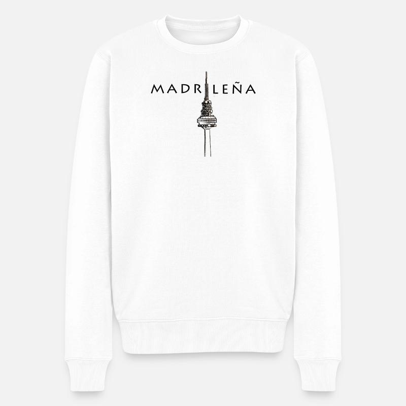 MADRILENIUM - Männer Premium Bio Pullover - Weiß