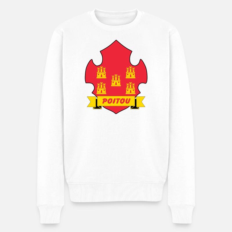 Poitou - Männer Premium Bio Pullover - Weiß
