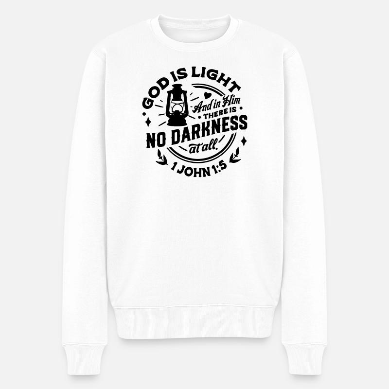 Ätherische himmlische Mondphasen Illustration - Männer Premium Bio Pullover - Weiß