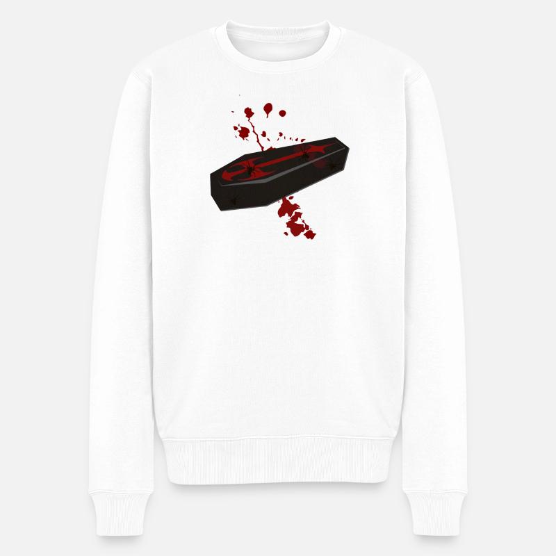 Särge, blutflecken - Männer Premium Bio Pullover - Weiß