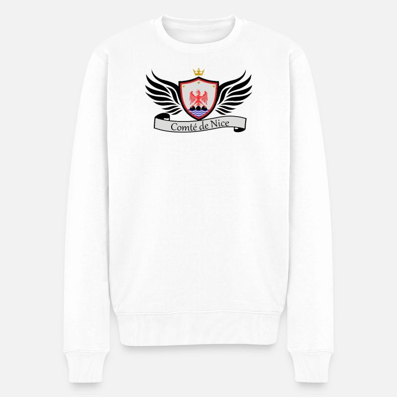 Grafschaft Nizza - Männer Premium Bio Pullover - Weiß