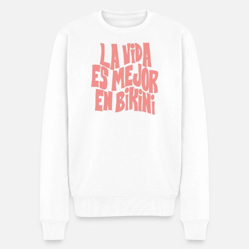 bikini - Männer Premium Bio Pullover - Weiß