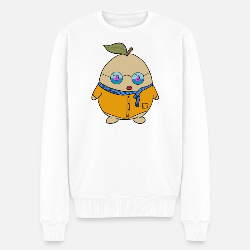 what I need what I feel - Männer Premium Bio Pullover - Weiß