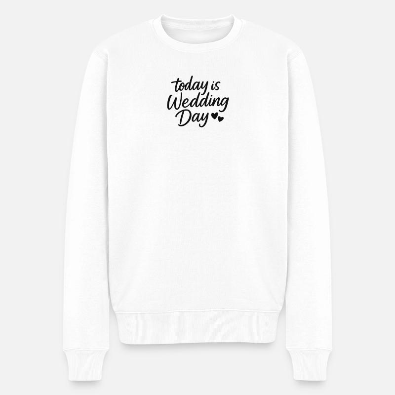 Conception de mariage Jour de mariage - Pull Premium bio Homme - blanc