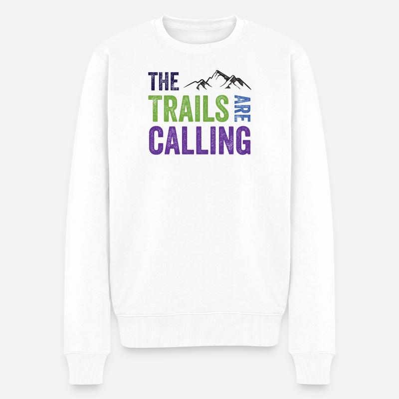 Les sentiers vous appellent - Pull Premium bio Homme - blanc