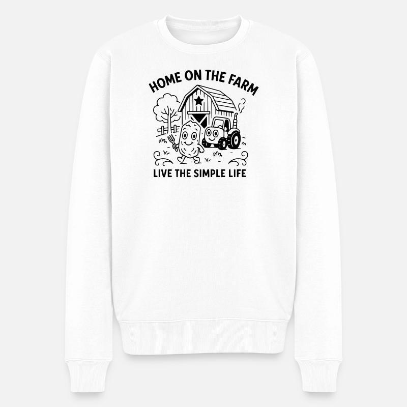 homefarm - Männer Premium Bio Pullover - Weiß
