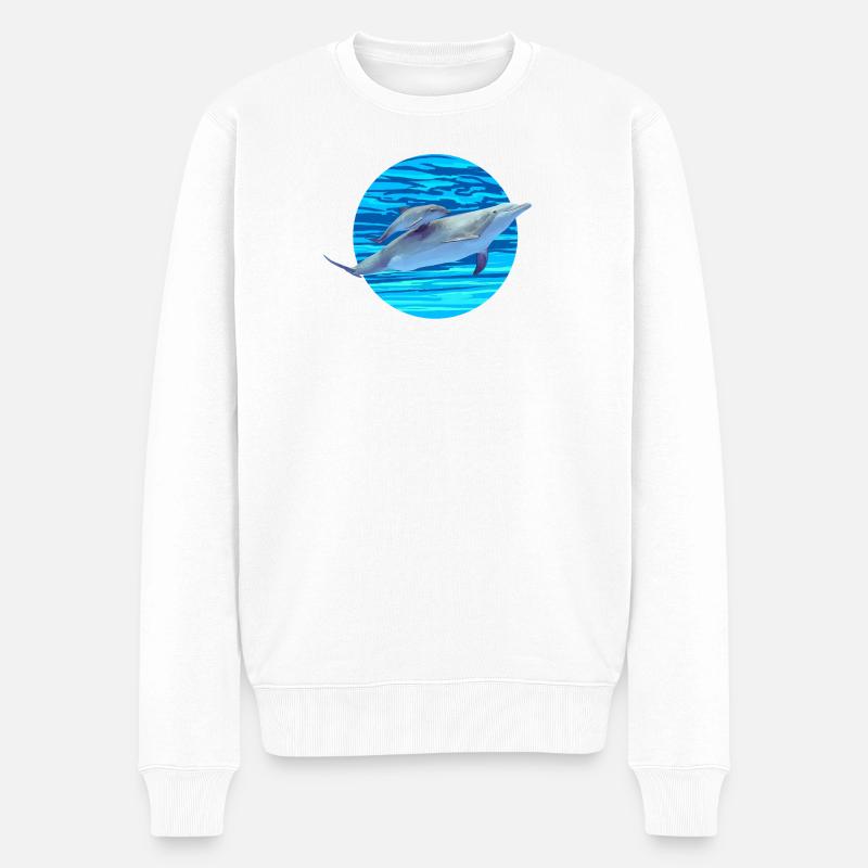 Dauphin - Pull Premium bio Homme - blanc