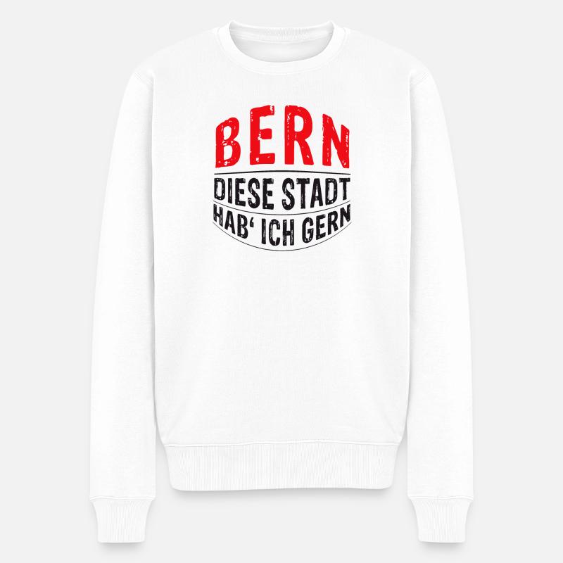 J’AIME CETTE VILLE - Pull Premium bio Homme - blanc