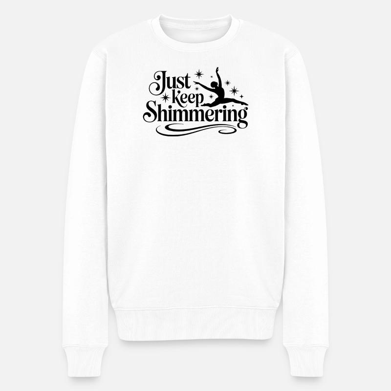 Schimmern Sie einfach weiter Synchronschwimmer - Männer Premium Bio Pullover - Weiß