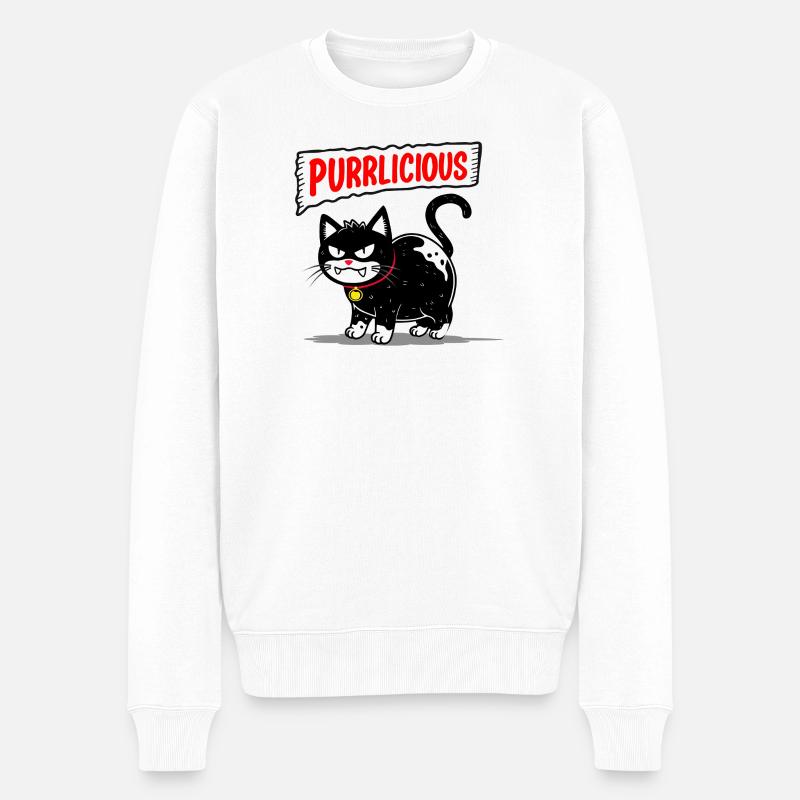 Pourpre de chat - Pull Premium bio Homme - blanc