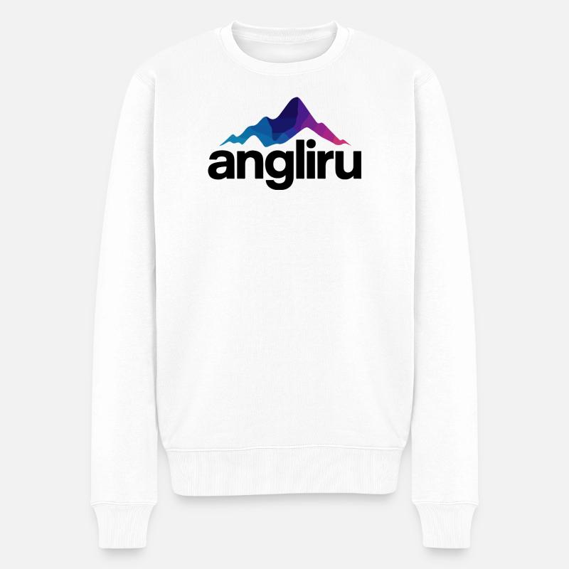 Angliru Modern Climb Cyclisme Graphique - Pull Premium bio Homme - blanc