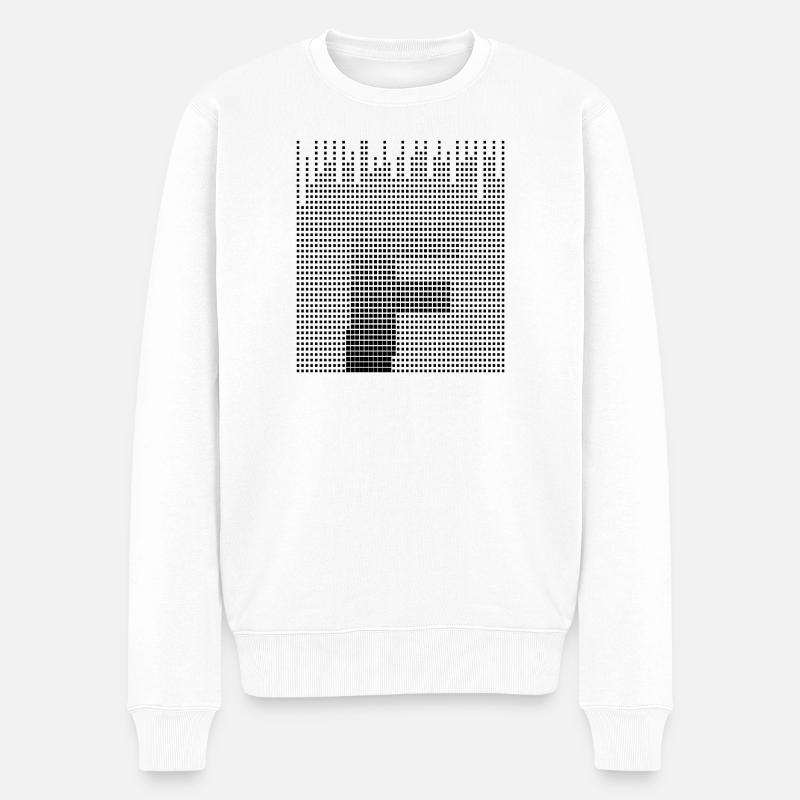 Letter F, Name, der Buchstabe F - Männer Premium Bio Pullover - Weiß