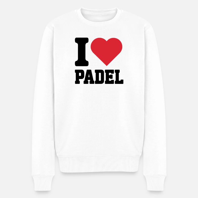 J’adore le padel - Pull Premium bio Homme - blanc