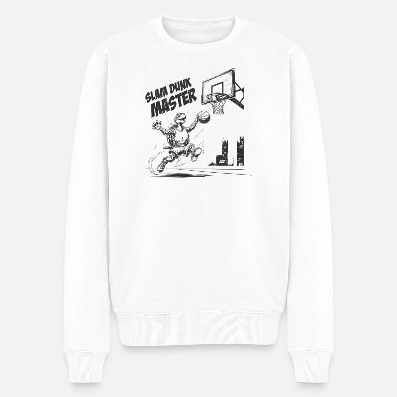 Basketball - Männer Premium Bio Pullover - Weiß