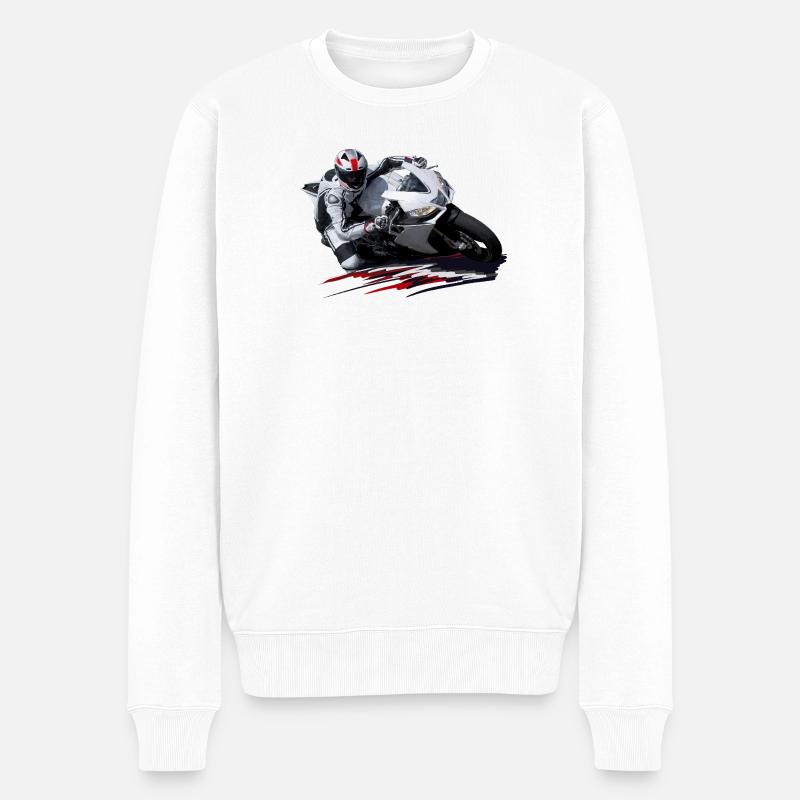 Motorsport - Männer Premium Bio Pullover - Weiß
