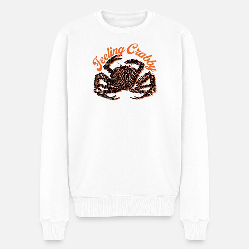 FEELING CRABBY - Pull Premium bio Homme - blanc