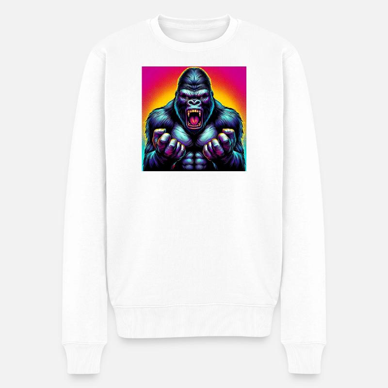 gorille - Pull Premium bio Homme - blanc