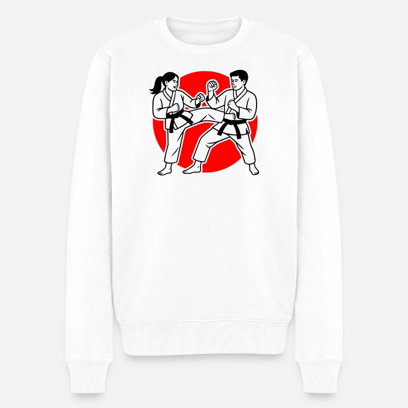 Karaté Kumite - Pull Premium bio Homme - blanc