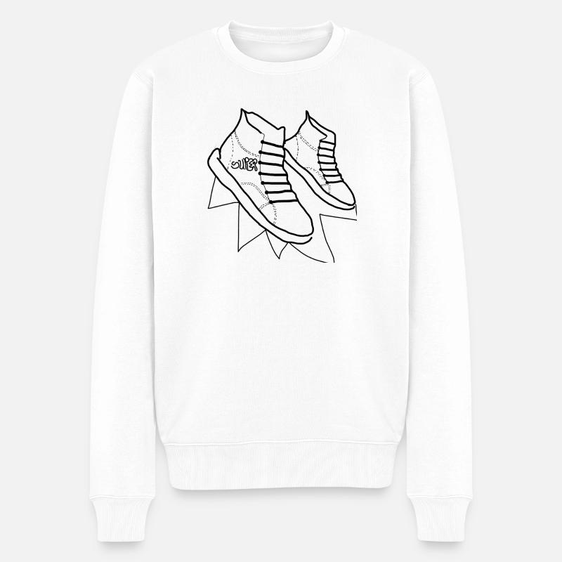Tolle Schuhe - Männer Premium Bio Pullover - Weiß