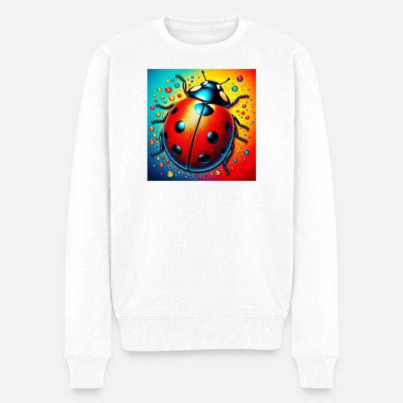 Marienkäfer - Männer Premium Bio Pullover - Weiß