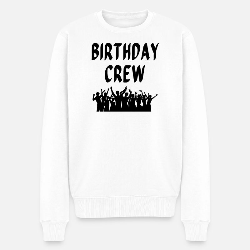 Birthday Crew - Männer Premium Bio Pullover - Weiß