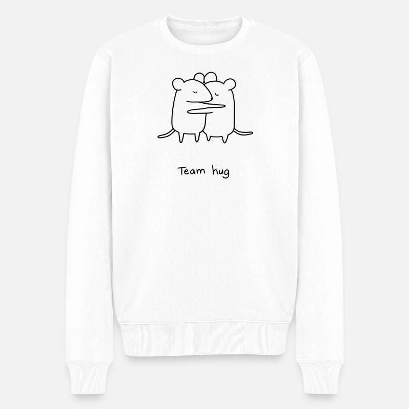 Team hug - Männer Premium Bio Pullover - Weiß