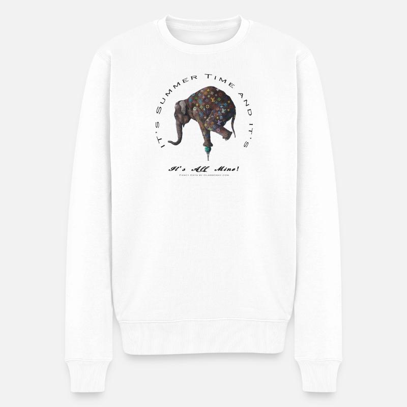 Éléphant mode  - Pull Premium bio Homme - blanc