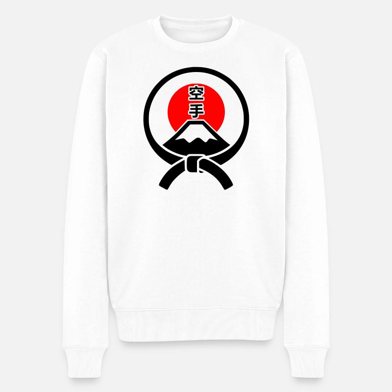 Fuji-San - Männer Premium Bio Pullover - Weiß