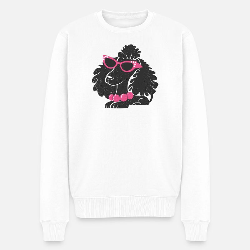 Drôle de caniche - Pull Premium bio Homme - blanc