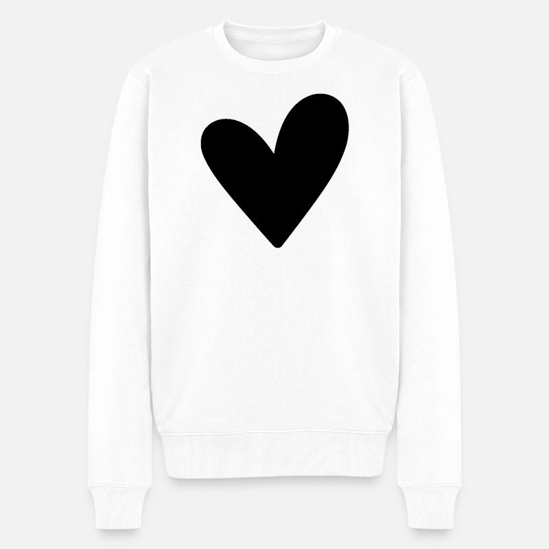 Polly - Männer Premium Bio Pullover - Weiß